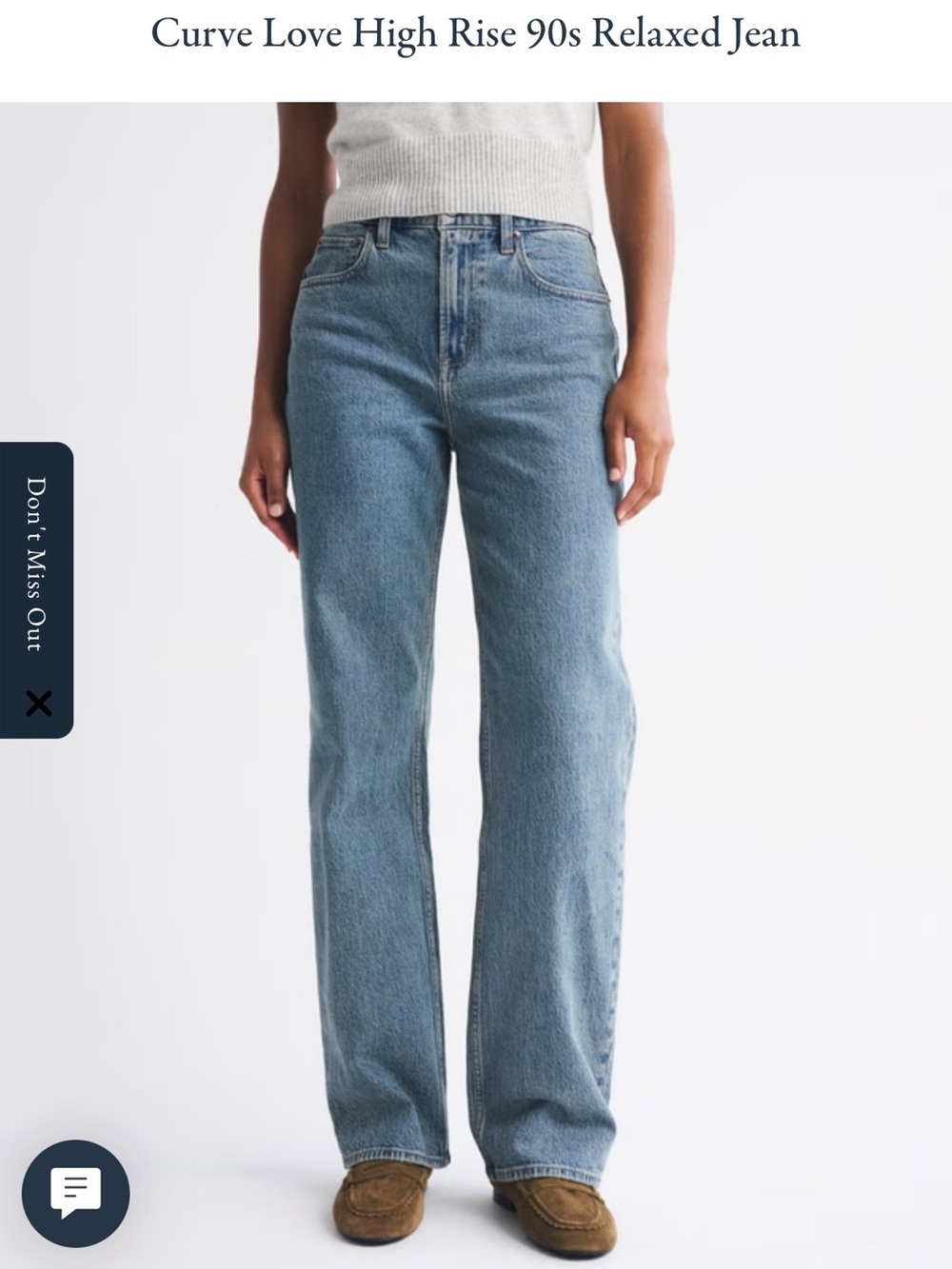 New Abercrombie & Fitch The ‘90s Relaxed Jean High Rise Curve Love 27 4